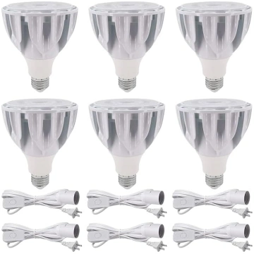 6 iepakojuma PAR30 LED audzēšanas gaisma ar pievie