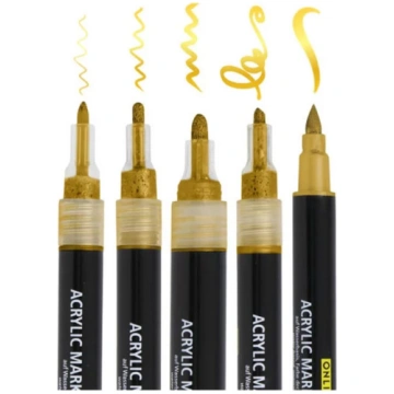 Flomāsteru komplekts Gold acrylic marker set Lette