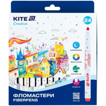 CREATIVE flomasteri, Kite, 24 krāsas OKE