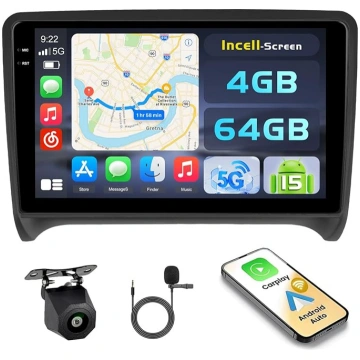 Hikity Android 15 4+64G auto radio Audi TT Mk2 200