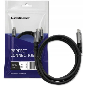 Qoltec USB-C PD 240W Thunderbolt 3/4 4K 40Gb/s 1m 