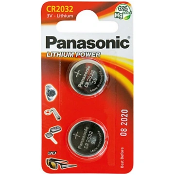 1x2 Panasonic CR 2032 Lithium Power