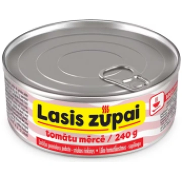 LASIS ZUPAI tomātu mērcē EO Kaija Latvija 240g (1/