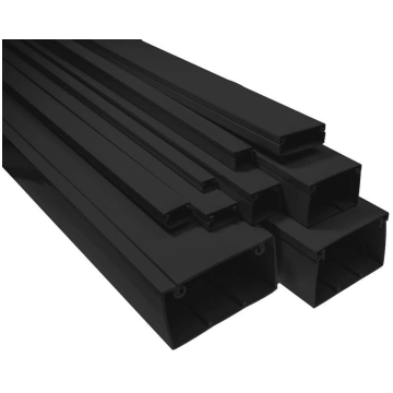 Kabeļu kanāls 17x15mm melna krāsa, UV PAWBOL EB796