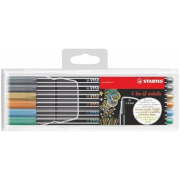 STABILO Flomāsteri, Pen 68, 6 metāla krāsas