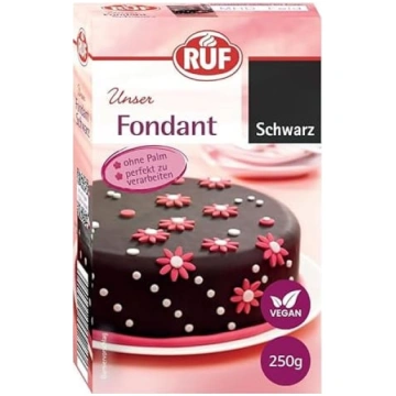 RUF Fondants melns, piemērots figūru, ziedu un bur