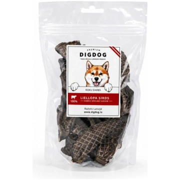 DigDog Liellopa sirds strēmelītes 40g