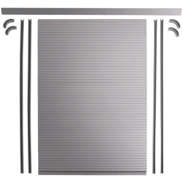 Complete roller shutter door set - silver