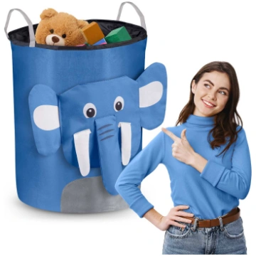 Nukido rotaļlietu grozs - Zils zilonītis - toy bas