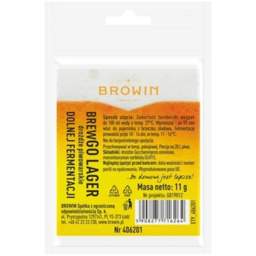 Sausais alus raugs BrewGo Lager Browin 11g