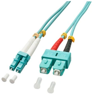 Lindy LC/SC OM3 Multimode Fiber Optic Cable, 3m, 5