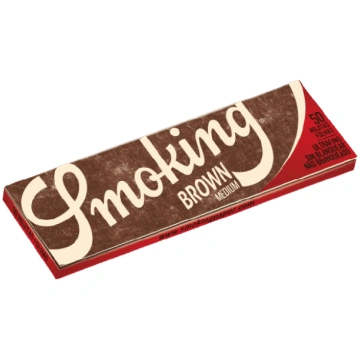 Smoking brown medium size rolling papers cannabis