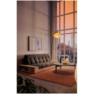 BASE Sofa bed - 101 Clear Lacquered Pine / 756 Oli
