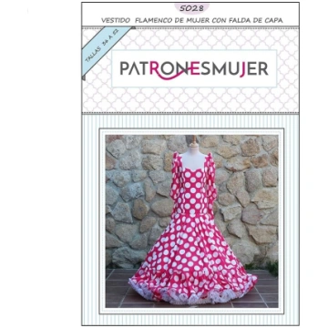 Sieviešu šūšanas modelis Flamenko kleita ar Cape s