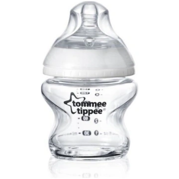TOMMEE TIPPEE barošanas pudelīte stikla CTN 150ml 