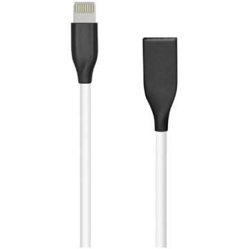 Silicone Cable USB- Lightning, 1m (white) CA910724