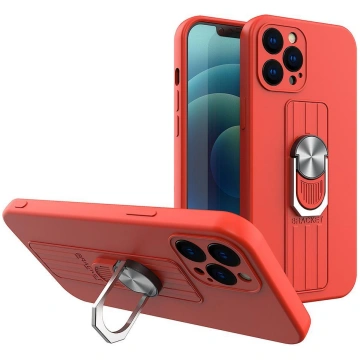 Ring Case silicone case with finger grip and base 
