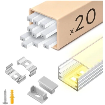 KSIBNW LED profila alumīnija 1 m komplekts ar 20 g