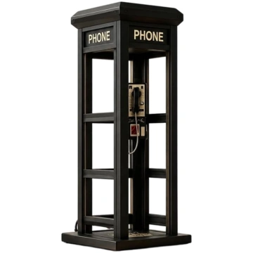 Retro stila un formas telefona būdiņas formas, ļot