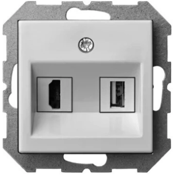 LIREGUS HDMI+USB kontaktligzda iebūvējamā montāžai