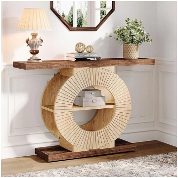 Tribesigns Console Table with Storage, Wooden Entr