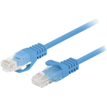 Lanberg patch cable - 25 cm - blue, RAL 5012 PCU6-