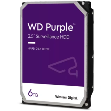HDD disks WD Purple 6TB, SATA 3.0, 3.5", 256 MB, W