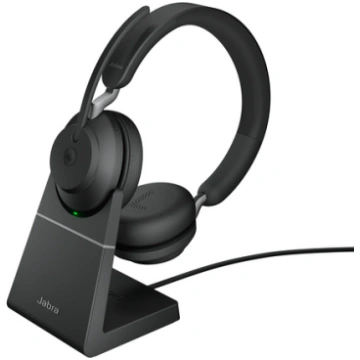Jabra Evolve2 65 MS Stereo USB-C black mit Ladesta