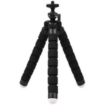A tripod for a phone and a selfie camera with a tr