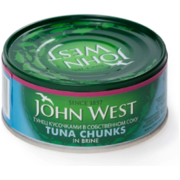 Konservi Tuncis gabaliņos savā sulā John West 145g