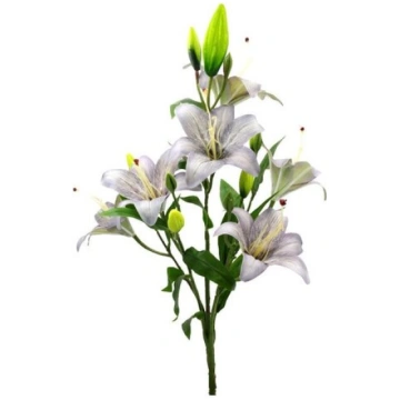 Mākslīgo pelēko liliju pušķis, 64 cm