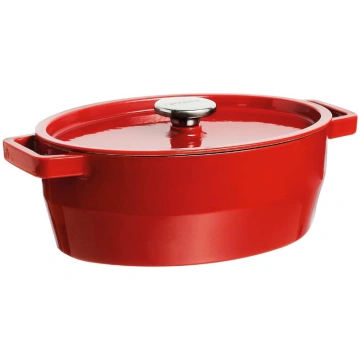 Čuguna katls 5,8L Pyrex ovāls 33x25cm sarkans | 33