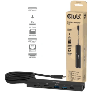 Club 3D „Club3D“ USB-C šakotuvas 7 viename šakotuv