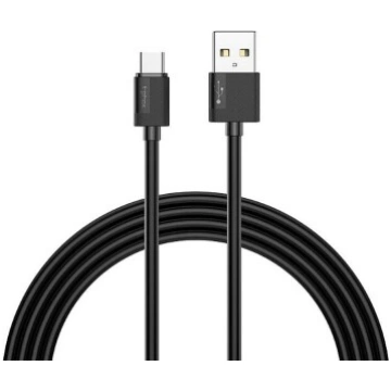 CABLE T-PHOX NETS TYPE-C BLACK 3A ; PVC ; 2M Nav z