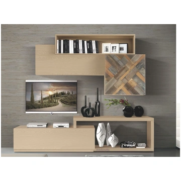 Mueble modular de salón en madera, colección MixIT