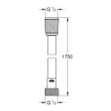 Grohe dušas šļūtene 1.75m Relexaflex. hroms 281540