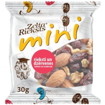 MINI rieksti un kaltētas, iecukurotas dzērvenes 30