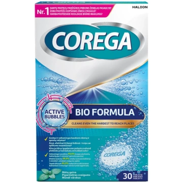 Corega BIO protēžu tīrīšanai, 30 tabletes