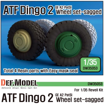 Dingo 2 ATF Sagged Wheel set (for Revell 1/35) DEF