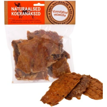 Dabisks gardums suņiem Žāvēta liellopu gaļa, 200 g