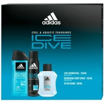 Adidas Ice Dive Gift set Aftershave 100 ml, shower