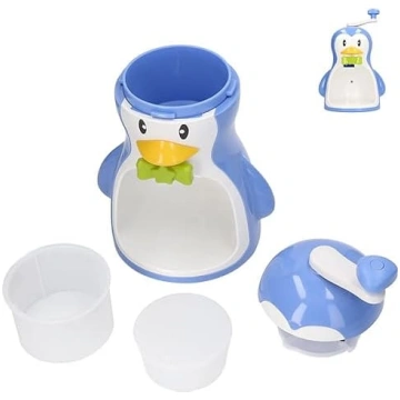Penguin Mold Blue ABS Ice Maker Portable Manual Sn