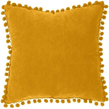 Atmosphera dzeltens Spilvens Pompons 40x40 Cm
