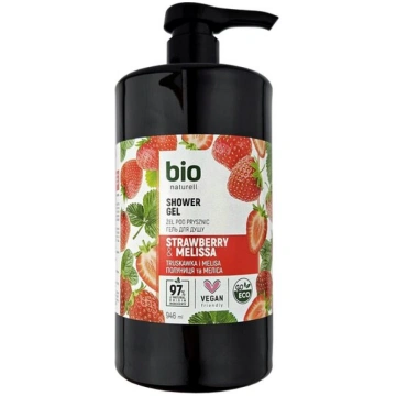 BIO NATURELL Zemeņu un melisas krēmveida dušas žel