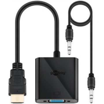 Goobay | HDMI/VGA adapter, nickel plated | 68793 |