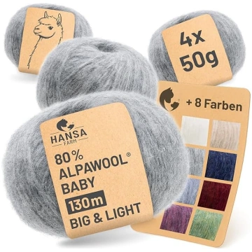 HANSA-FARM Alpawool 80% Baby Alpaca Big & Light 20