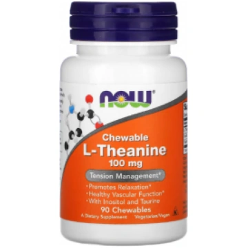 L-Theanine 100 mg Now Foods 90 chewables