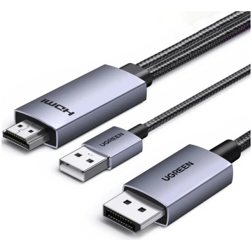 UGREEN DisplayPort uz HDMI kabelis HD169, 4K 60Hz,