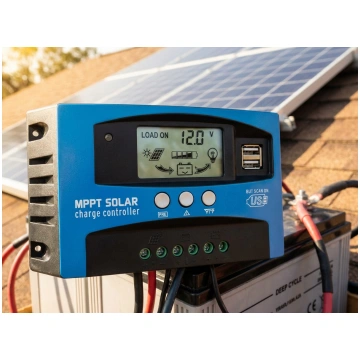 MPPT saules paneļu uzlādes kontrolieris 12V