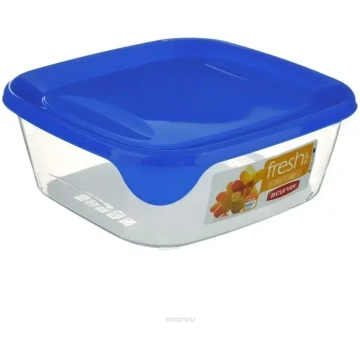 Pārtikas trauks kvadrātveida 0,25L Fresh&Go zils C